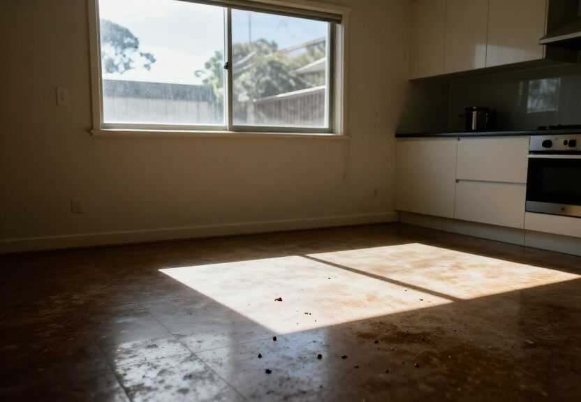 Rodent droppings and damage in a Beaumont Hills garage